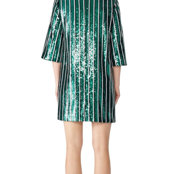 Badgley Mischka green sequin sheath dress - Picture 2 of 6